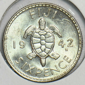 Fiji 1942 6 Pence Sea turtle animal 298135 combine shipping