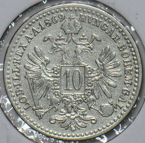 Austria 1869 10 Kreuzer 151510 combine shipping