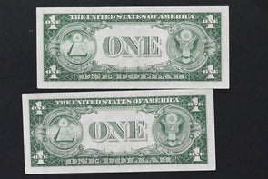 US 1935 F $1 UNC Silver Certificates Two Consecutive RN0042 combine shipping