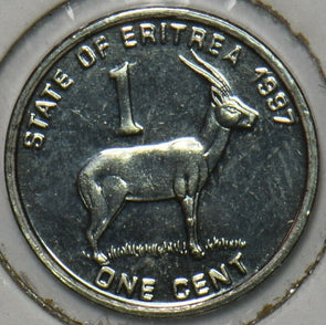 Eritrea 1997 Cent Gazelle animal BU 152079 combine shipping