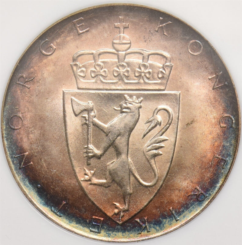 Norway 1964 10 Kroner silver NGC MS64 constitution stunning color NG1698 combine