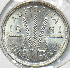 Australia 1951 3 Pence  291014 combine shipping