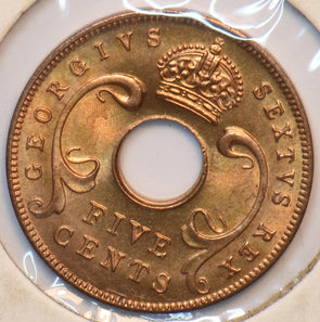 East Africa 1952 Y-33 5 Cents 193510 combine shipping