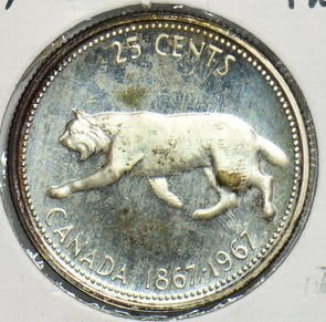 Canada 1967 25 Cents Bobcatanimal Proof 904370 combine shipping