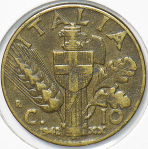 Italy 1942 10 Centesimi Vittorio Emanvele III 292991 combine shipping