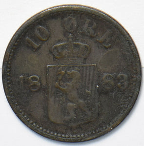 Norway 1883 10 Ore Lion animal 150700 combine shipping