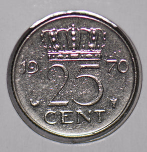Netherlands 1970 25 Cents  900428 combine shipping