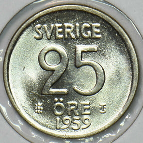 Sweden 1959 25 Ore 197063 combine shipping