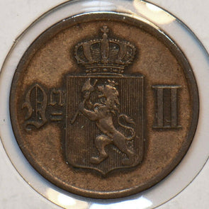 Norway 1876 2 Ore 490764 combine shipping