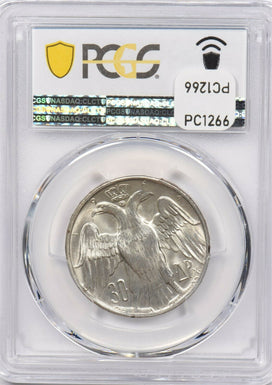 Greece 1964 30 Drachma Eagle animal PCGS MS 66 rare condition Kongsberg KM PC126
