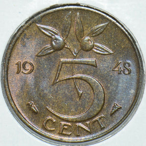 Netherlands 1948 5 Cents Ch UNC 291621 combine shipping