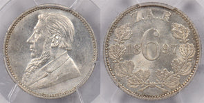 South Africa 1897 6 Pence PCGS MS 64 PC1432 combine shipping
