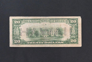 US 1934 A $20 VG+/F Federal Reserve Notes Hawaii Overprint RC0705 combine shippi