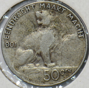 Belgium 1901 50 Centimes Lion animal 150681 combine shipping