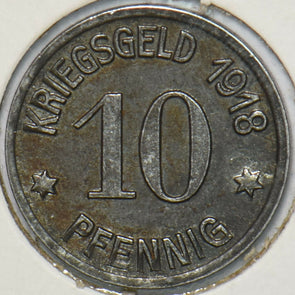 Germany 1918 10 Pfennig Notgeld 296452 combine shipping