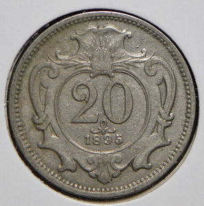 Austria 1895 20 Heller  150228 combine shipping