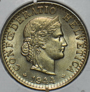 Switzerland 1944 20 Rappen UNC 297503 combine shipping