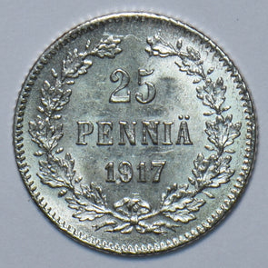 Finland 1917 25 Pennia Eagle animal 294567 combine shipping