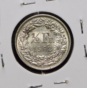 Swiss Cantons 1962 1/2 Francs  292234 combine shipping