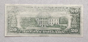 1981 Federal Reserve Notes 20 Dollars Ch UNC Insufficient ink on reverse. Majo