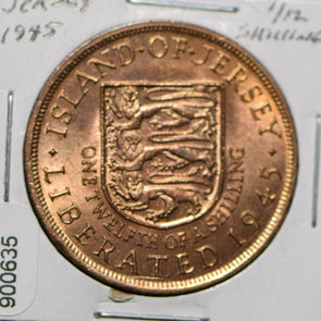 Jersey 1945 1/12 Shilling Leopards animal  900635 combine shipping