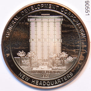 1969 Medal Proof General Development Corporation Headquarters Dedication 490551