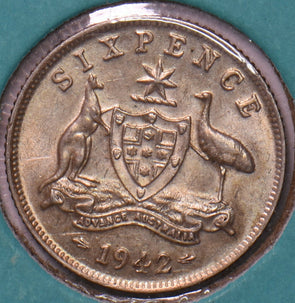 Australia 1942 6 Pence Kangaroo animal 193618 combine shipping
