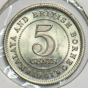 Malaya and British Borneo 1961 5 Cents 298359 combine shipping
