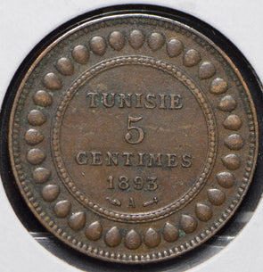 Tunisia 1893 AH 1310 5 Centimes  191303 combine shipping