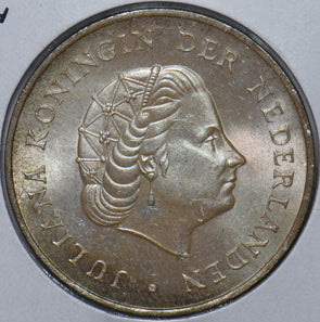 Netherlands Antilles 1964 2 1/2 Gulden Lion animal 294876 combine shipping