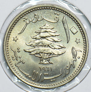 Lebanon 1961 10 Piastres 298994 combine shipping