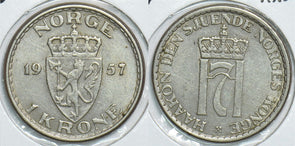 Norway 1957 Krone 153909 combine shipping