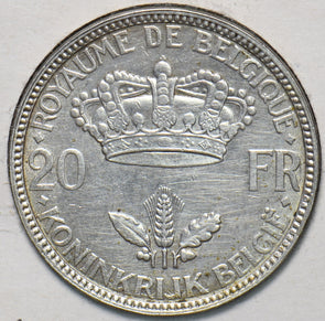 Belgium 1935 20 Francs 294059 combine shipping