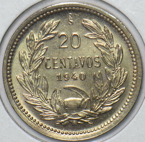 Chile 1940 20 Centavos Condor animal 296569 combine shipping