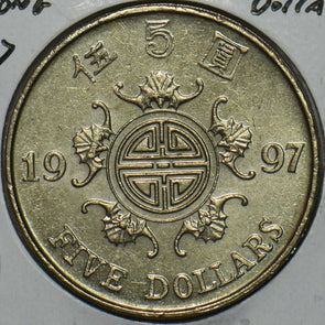 Hong Kong 1997 5 Dollars 196339 combine shipping