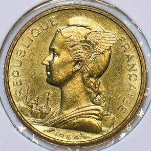 Reunion 1964 10 Francs French 240463 combine shipping