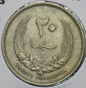 Libya 1965 AH 1385 20 Milliemes 196626 combine shipping