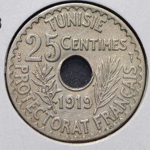 Tunisia 1919 AH 1338 25 Centimes  191281 combine shipping