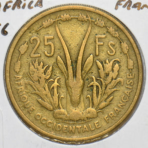 West African States 1956 25 Francs Gazelle animal 903857 combine shipping