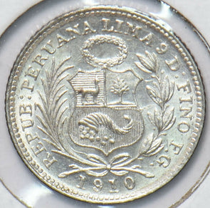 Peru 1910 1/2 Dinero 293843 combine shipping