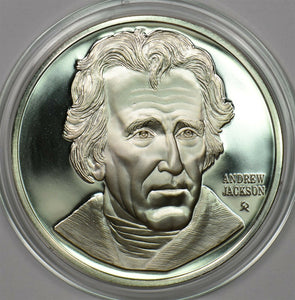 1980 's Medal Proof Andrew Jackson in capsule 1.2oz pure silver Franklin Mint B