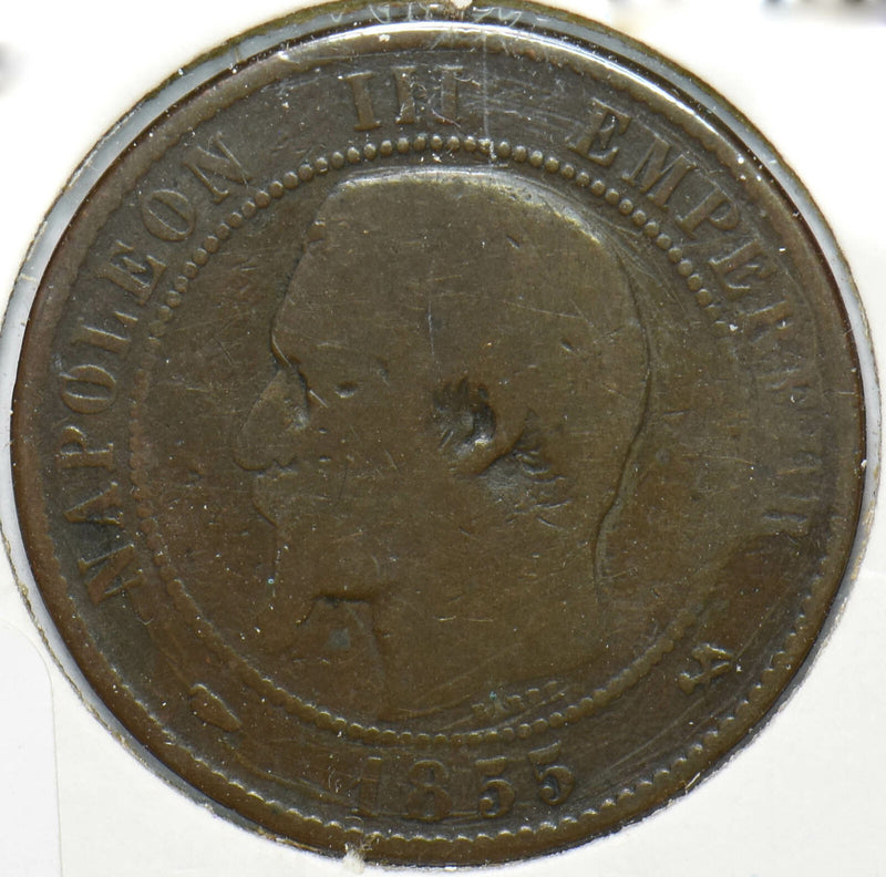 France 1855 10 Centimes Eagle animal Napoleon III 902123 combine shipping