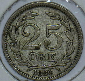 Sweden 1880 25 Ore 290551 combine shipping