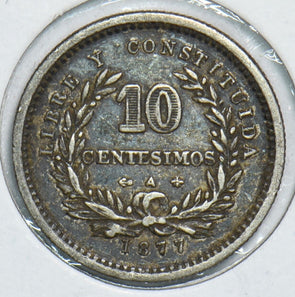 Uruguay 1877 10 Centesimos 240948 combine shipping