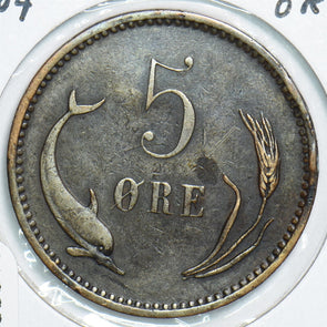 Denmark 1904 5 Ore Porpoise 198310 combine shipping