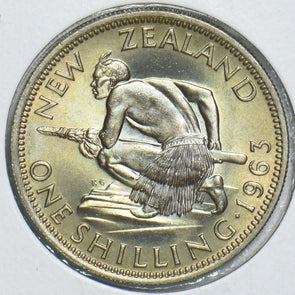New Zealand 1963 Shilling 298677 combine shipping