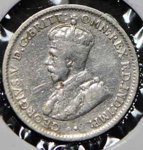 Australia 1921 3 Pence Kangaroo animal Emu  191458 combine shipping