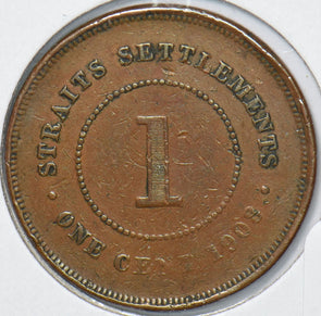 Straits Settlements 1908 Cent  291069 combine shipping