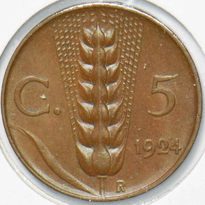 Italy 1924 5 Centesimi Vittorio Emanvele III 292940 combine shipping