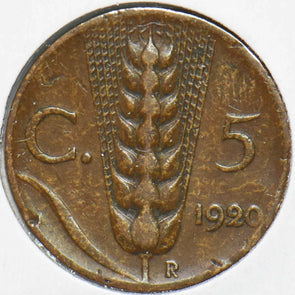 Italy 1920 Vittorio Emanvele III 5 Centesimi 192232 combine shipping
